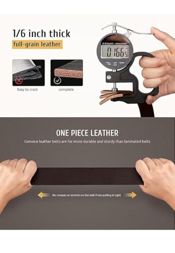 Image of Formal /Casual Black Color Genuine Leather Belts For Men (Length- 46 inches||40MM||BL-042-BLK) (BLACK)