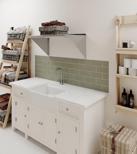 Image of AmGood 18 in. x 30 in. Stainless Steel Wall Shelf | NSF | Metal Shelving | Garage, Laundry, Storage, Utility Room | Restaurant, Commercial Kitchen