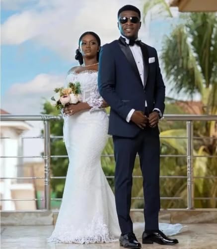 Long Sleeve Lace up Corset Sequins Bridal Ball Gowns Wedding Dresses for Bride with Train Plus Size 20253