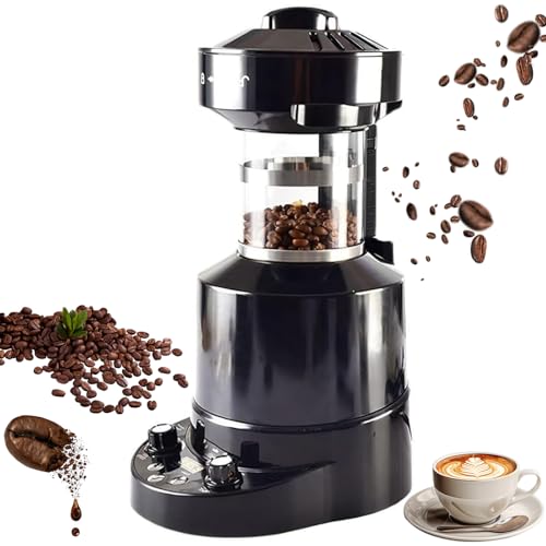 ZOLPINL Tostador de café eléctrico de 2100 W con Tiempo y Velocidad del Viento Ajustables, Ajuste de Aire frío/Caliente, separación de la Capa de Granos, Kit para tostar café en cafeterías