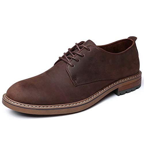 Mens Dress Shoes, Lace Up Plain Toe Leather Oxford