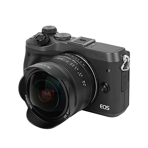 7Artisans 7.5Mm F2.8 Mark Ii Aps-C Fisheye Wide Angle Manual Fixed Lens For Canon Eos-M Mirrorless Camera Like Canon Eos-M1 Eos-M2 Eos-M3/M5/M6/M10/M50 #TOP6