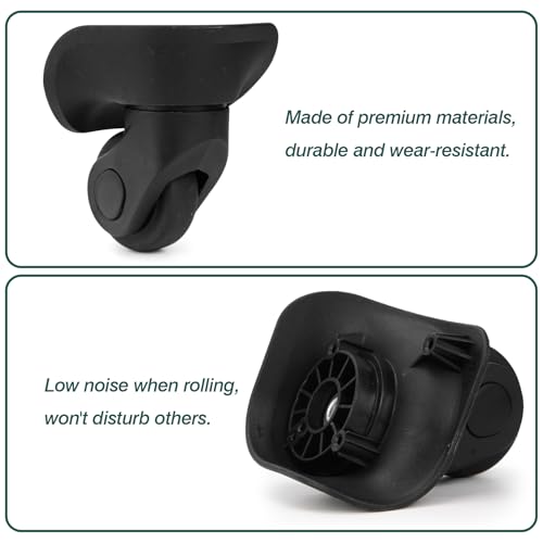 2-Pcs Luggage Wheels Replacement Plastic Luggage Suitcase Swivel Caster Wheels, W041-2 Small3