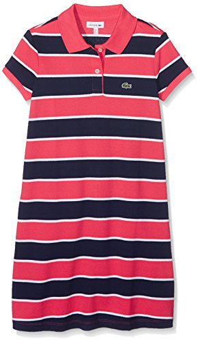 Lacoste EJ2811 Vestido, Multicolor (Sirop/Blanc-Penombre), 8 años (Talla del Fabricante: 8A) para Niñas