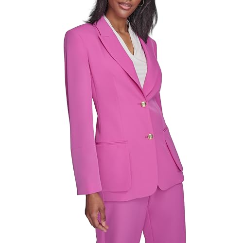 H HALSTON Women's Two Button Soft Suiting Front Pocket Blazer3