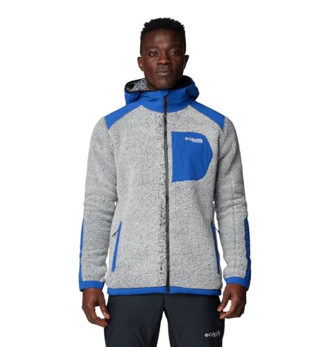 Columbia Men's Arctic Crest Sherpa Full Zip, Mountain Blue/White, 3X Big