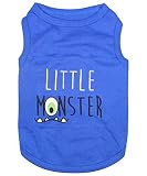 Parisian Pet Funny Cute Dog Cat Pet Shirts Caution Can't Control My Licker, I Work Out, Little Monst