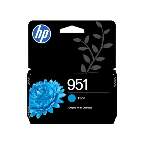 HP 951 Cian, CN050AE, Cartucho de Tinta Original, Compatible con impresoras OfficeJet Pro 251,276,8100, 8600, 8610, 8616, 8620 y 8640