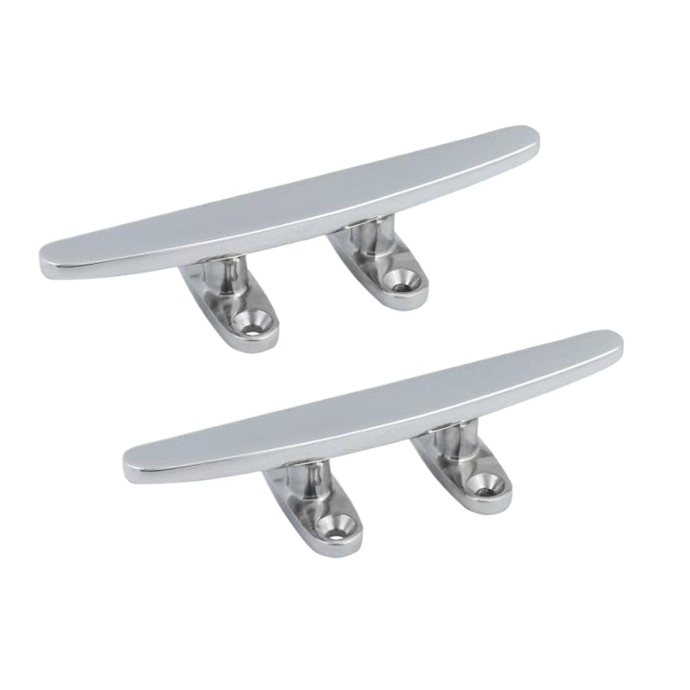 Knaga do łodzi dokującej 316 ze stali nierdzewnej 15 cm 15 cm 20 cm lustrzana polerka otwarta podstawa 2 sztuki
