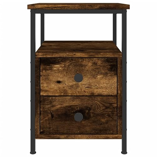 Table d'appoint stable en chêne fumé pour une chambre moderne