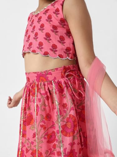 Image of Nautinati Girls Lehenga Choli Set