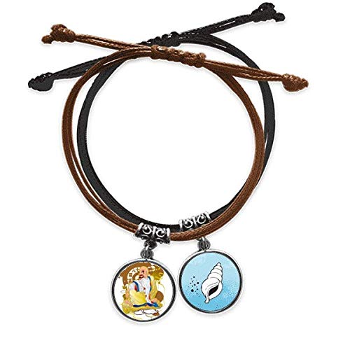 Pulsera budismo arhats de cuero cobo original DIYthinker para regalo espiritual único