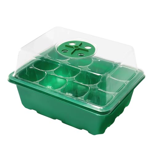 ZONADAH 6 Pack Seed Trays 72 Cells Growing Trays with Clear Lids for Plants Growing Thicken Seedling Starter Growing Trays with 10 Plant Labels and Garden Hand Tool - Image 2