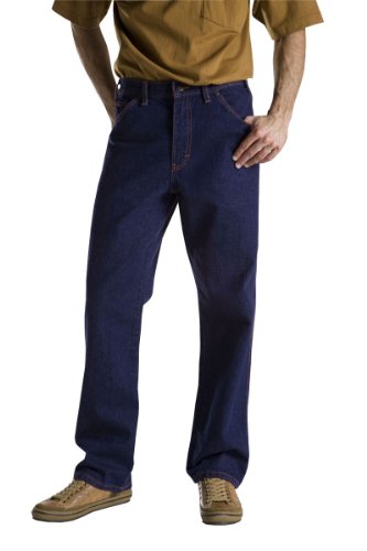 Dickies Occupational Workwear C993RNB Denim Cotton Regular Fit Men's Industrial Jean with Straight Leg, Indigo Blue