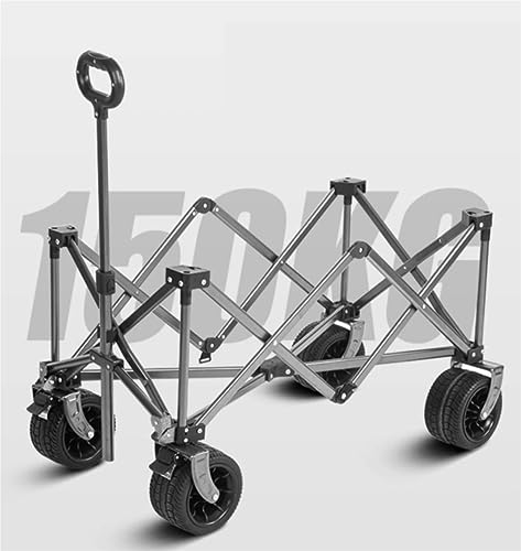 IRYZE Carro Utility Plegable para Exterior con 4 Ruedas Neumáticas, Capacidad 300 kg, Color Azul miniatura 3