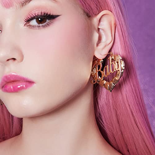 Custom Name Earrings Personalized Bamboo Hoop Earrings 18K Gold Plated Customize Earrings for Women Hip-Hop Fashion Jewelry Gift3