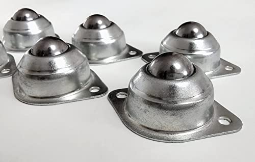 Generic 755867364252 Masmoc 5/8 Inch Steel Roller Ball Transfer Bearings 330 Lbs Total Load Capacity Flange Conveyor Transfer Unit 6 Pack thumb #4