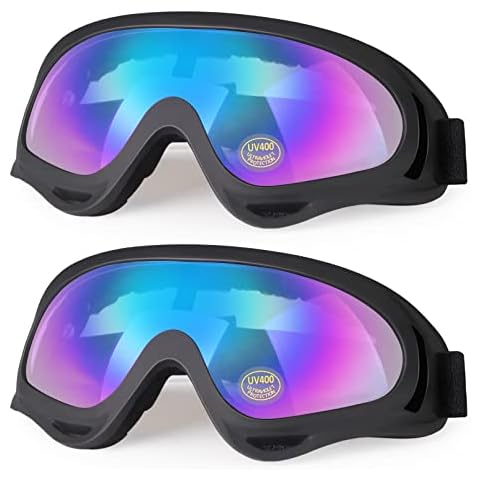 LMAVAG Kids ATV Goggles Dirt Bike Goggles Motorcycle Motocross Goggles MX Offroad Goggles Riding Goggles Bike Goggles Anti-Fog Powersports Protective Goggles for Kids Youth Adult 2Pack/Color Cover