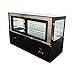 LGXEnzhuo Countertop Refrigerated Cake Showcase Right Angle Commercial Display Fridge Cake Showcase Bakery Display Yellow LED Light Automatic Defrost Back Sliding Door 220V 3-layer