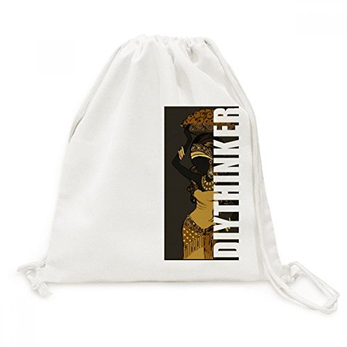 Robes Afrique Noire sac en toile avec cordon pour éviter les bagages lourds en voyage