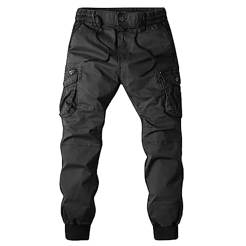 RTRDE Men's Cargo Work Pants Casual Jogger Pants Hiking Work with Multi Pockets Pants, 29-40