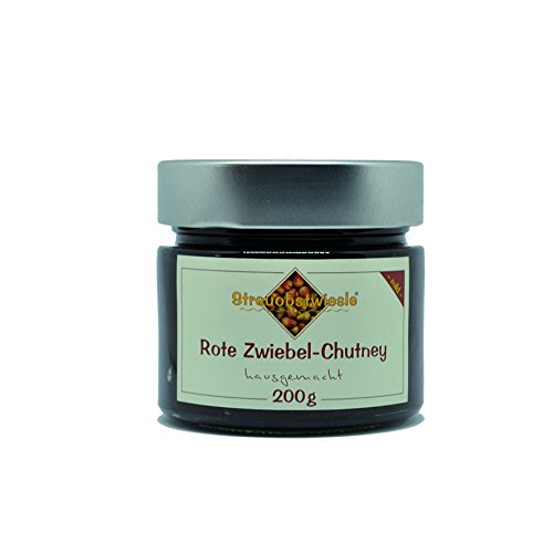 Streuobstwiesle Rote Zwiebel Chutney - 200 g - Herzhafte, aromatische Sauce zum Grillen, zum Fondue, zum Raclette, zum Kase, zum Reis...