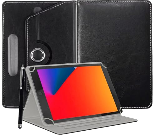 EKAM Funda universal para tablet de 10 pulgadas, compatible con Samsung Tab A7/A8/A9 Plus de 11 pulgadas, iPad 9.7/10.2/10.9 2022, Lenovo Tab M10, Fire HD 10/Max 1 (negro)