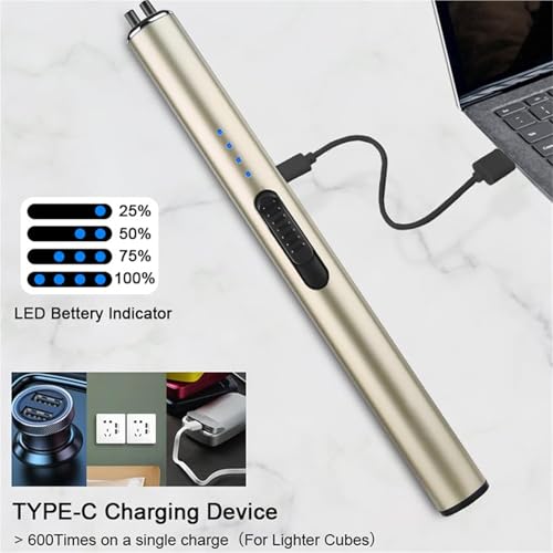 Encendedor eléctrico flameless recargable USB negro miniatura 2