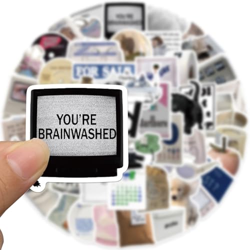 GGTTNRT 57Pcs Laptop Stickers Scrapbook Stickers, Stickers Aesthetic Personalized Cute Vintage Sticker - Image 3