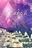 Sketch Book Galaxy Violet Triangle: Notebook for Drawing, Writing, Painting, Sketching or Doodling, 120 Pages, 6x9