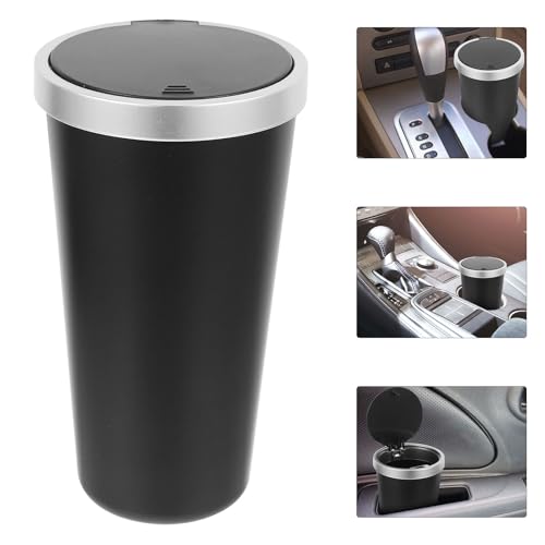 Bote de basura para coche rectangular de PP plata; organizador de residuos discreto y compacto 7