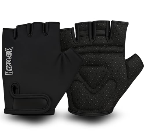 Harcos Handler Lycra Weight Lifting Gym Gloves – Dotted Anti-Slip Cushion Grip Palm | Fingerless...