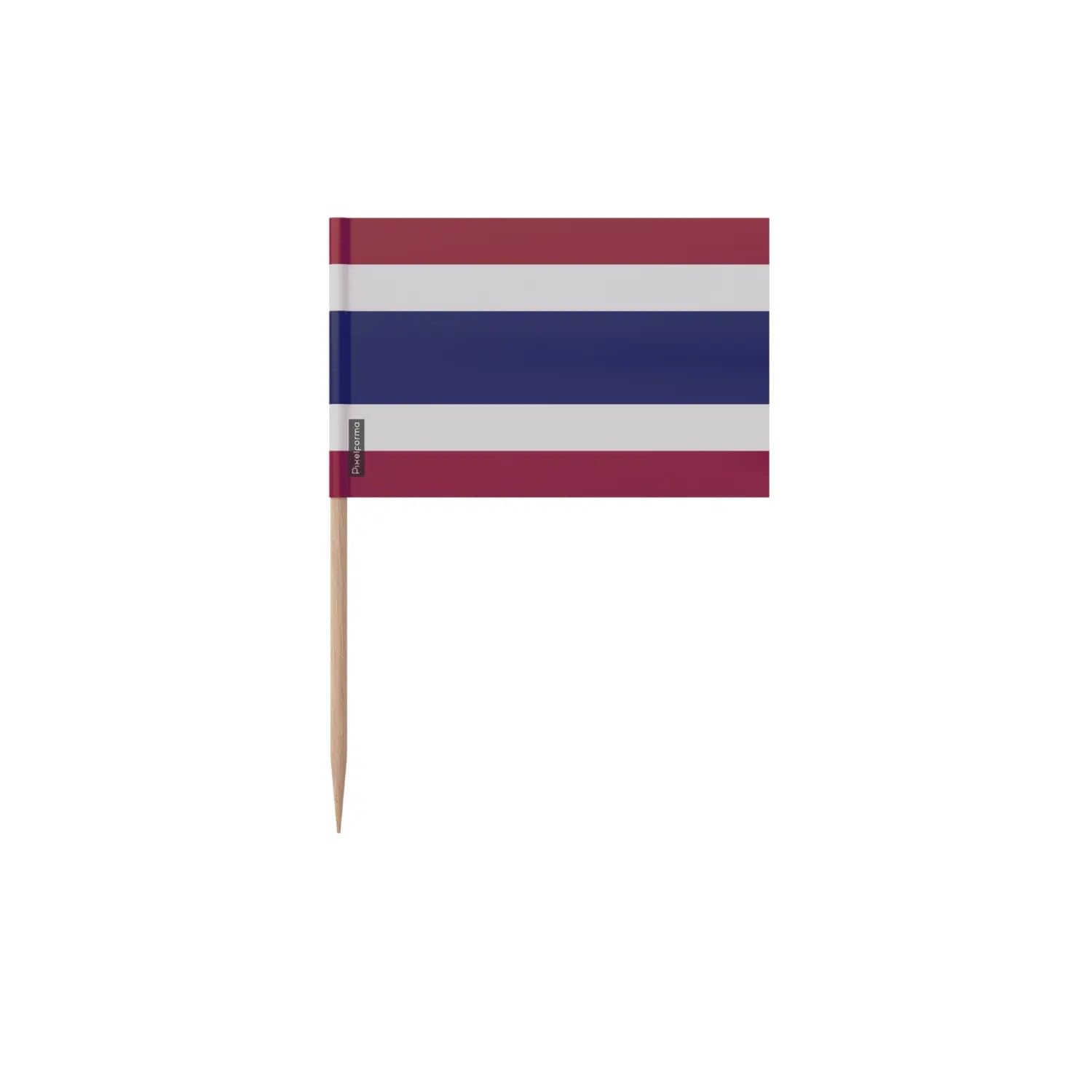 Cure-Dents Drapeau Thaïlande 10cm x100 | Piques Apéritifs Bois