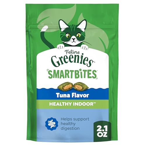 Greenies Feline Smartbites Cat Treats Healthy Recipe Indoor Cat Treats Tuna Flavor 2.1 oz. Pack