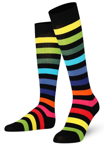 Image of Mysocks Unisex Extra Fine Combed Cotton Rainbow Socks | Seamless Toe | Reflect Your Style | Make Your Steps Enjoyable
