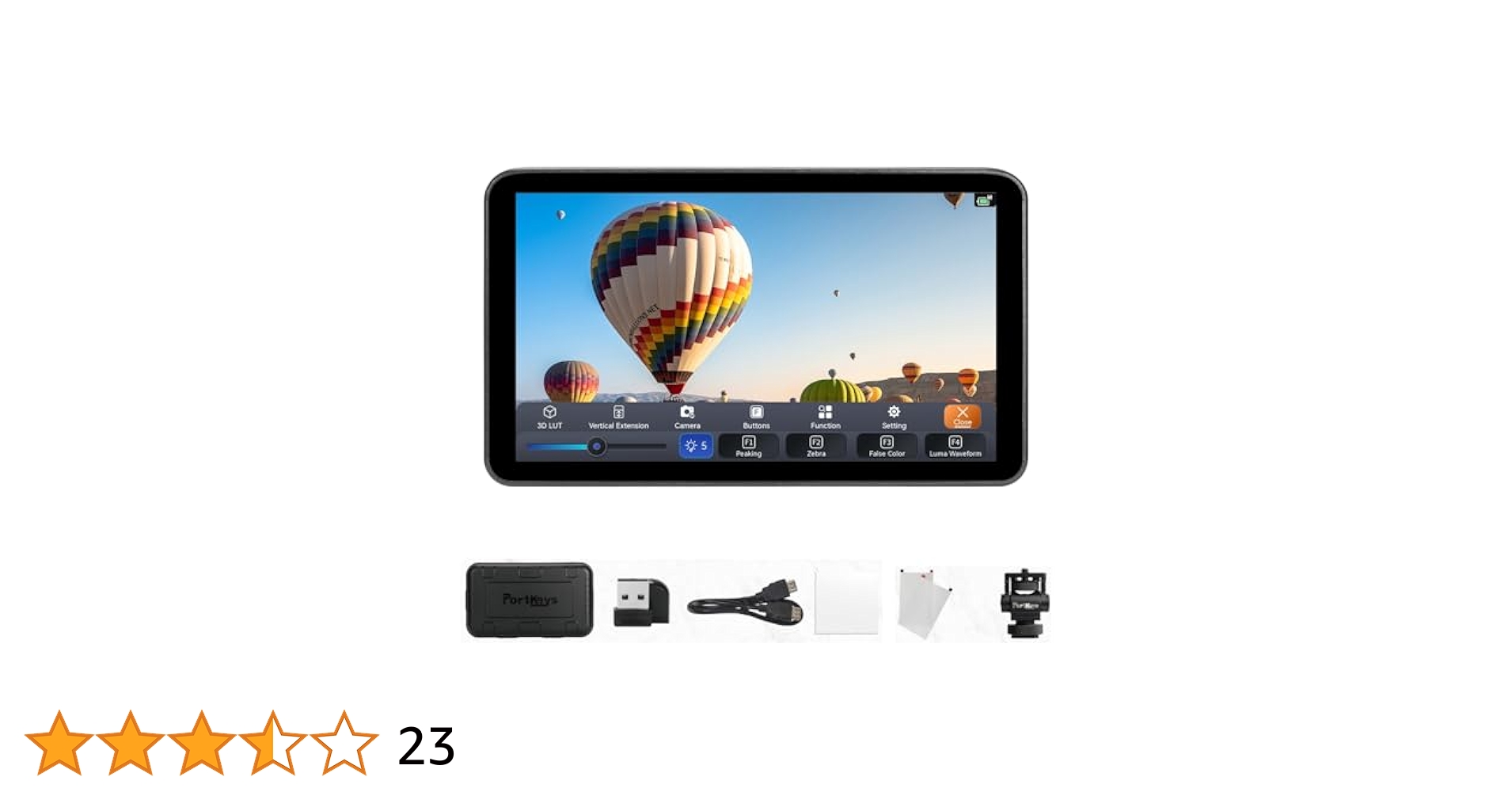 Amazon | Portkeys LH7P 7 インチ カメラ モニター 1000nit 高