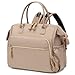 Large Diaper Bag Tote, 14 Pockets Stylish Baby Bag with Stroller Clips and 3 Insulated Pockets, Baby Shower Essentials (Mocha Mousse)