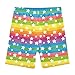 Sletend Rainbow Star Girls’ Comfy Lined Shorts Lightweight & Skin-Friendly Cotton for All-Day Comfort Ideal for Travel Beach or Home Lounging Toddler Sizes