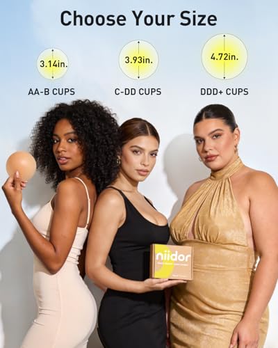 Image of Niidor Adhesive Nipple Covers for Women Sticky Silicone Reusable Pasties Nipple With Travel Case