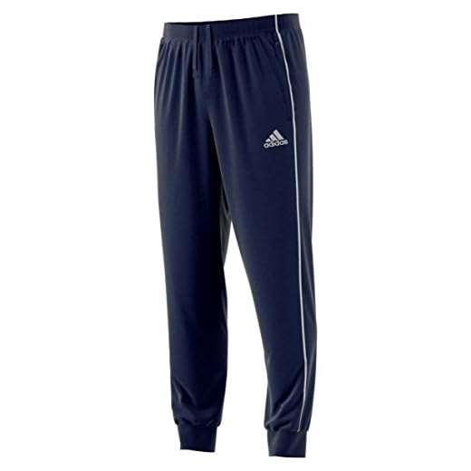 ADIDAS Mäns Core18 PES byxor Mörkblå/vit L
