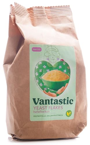 Hefeflocken VEGAN (100% rein) 200g für vegane Rezepte wie Käsesoße von Vantastic foods | Hefeflocken als veganer Käseersatz | Reine Hefe glutenfrei, sojafrei und frei von Erdnüssen und anderen Nüssen
