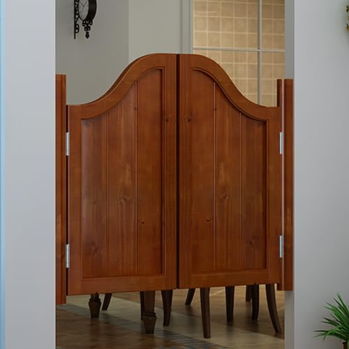 Puerta oscilante de madera estilo occidental, diseño atemporal para un fácil acceso, perfecta para cocina o bar