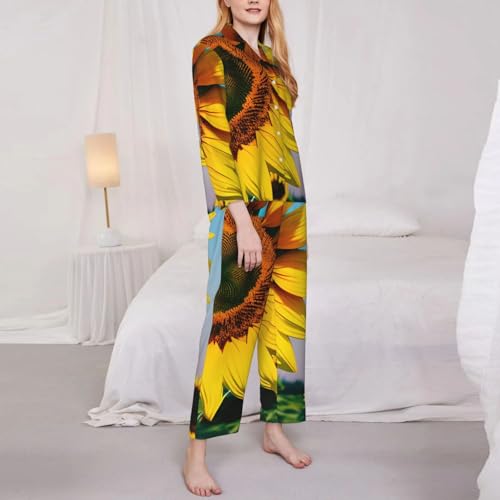 Pyjama femme manches longues fini les nuits fraîches avec l'ensemble à fleurs