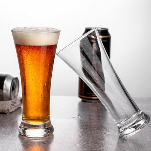 Image of PrimeWorld European 320 ml Pilsner Glasses Set of 4 Pcs Mocktail, Lassi, Juice,Beer Glasses, Cocktail Glasses, Gifts, Beers Cups, Beer Glasses for Men