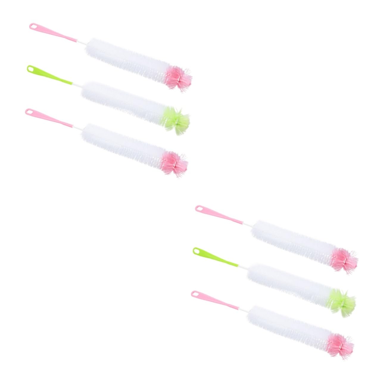 BESTYASH 2 Set Spazzole Per Bottiglie E Tazze Multifunzionali Casual Per Bottiglie Colore Casuale 3 Pezzi*2