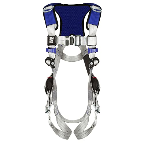 Image of 3M DBI-SALA ExoFit X100 Comfort Vest Retrieval Safety Harness Fall Protection, ANSI, OSHA, Shoulder and Back D-Rings, Padding on Back and Hips, Pass-through Chest Buckle, Tongue Leg Buckles, 1401156,S