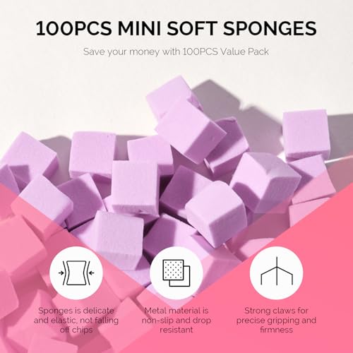 Image of MelodySusie 100Pcs Soft Nail Sponges for Ombre, Purple