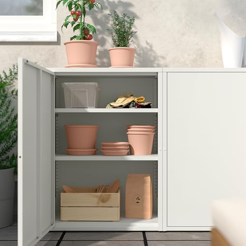 Cabinet SUNDSÖ blanc cassé intégral avec structure métallique robuste - 3