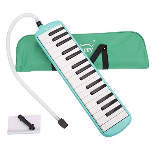 Aveland 2021 US Melodica, 32-Key Musical Instrument Air Piano with Blowpipe & Mouthpiece & Hose & Bag, Pink CA