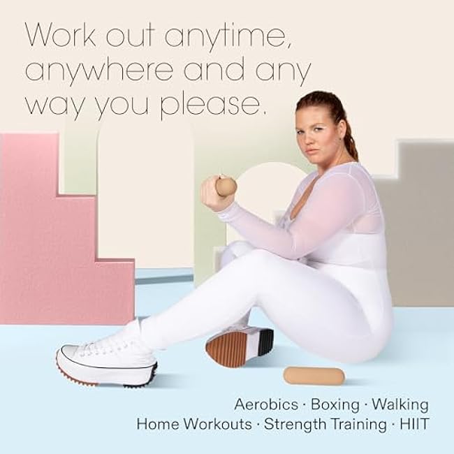 Bala Bars Dumbbell Set for Women & Men - Set of 2 Bars Designed for Walking, Strength Training, HIIT, Boxing & Aerobics - Hand Weights for Working Out at Home